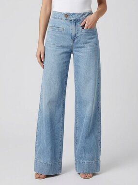 Habitual Womens Wide Leg Jeans Size 4/27 Light Wash High Rise Denim Y2K